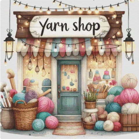 YarnShop, Big-Size, cross stitch pattern, modern cross stitch, PDF, instant download, YarnShop